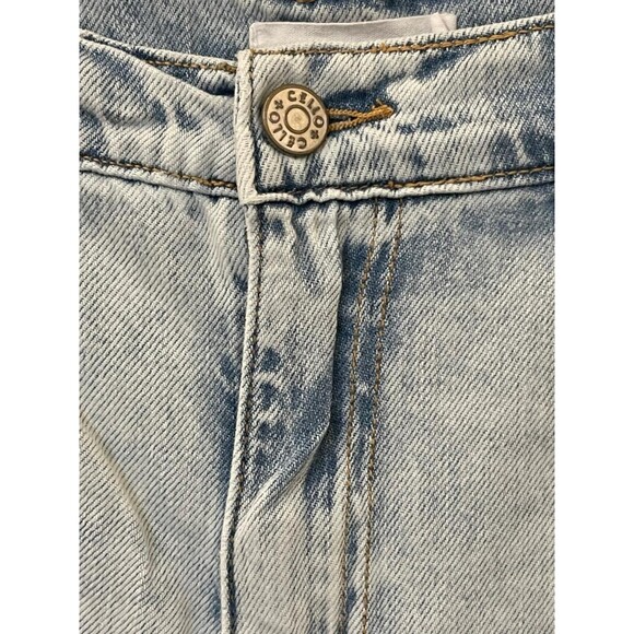 CELLO High Rise Light Wash Wide Leg Cropped Jeans Size 9 - Picture 2 of 8